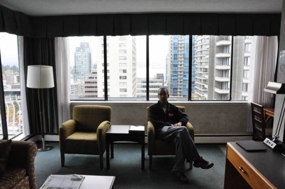 Nosso espaçoso hotel em Vancouver, no Canadá.